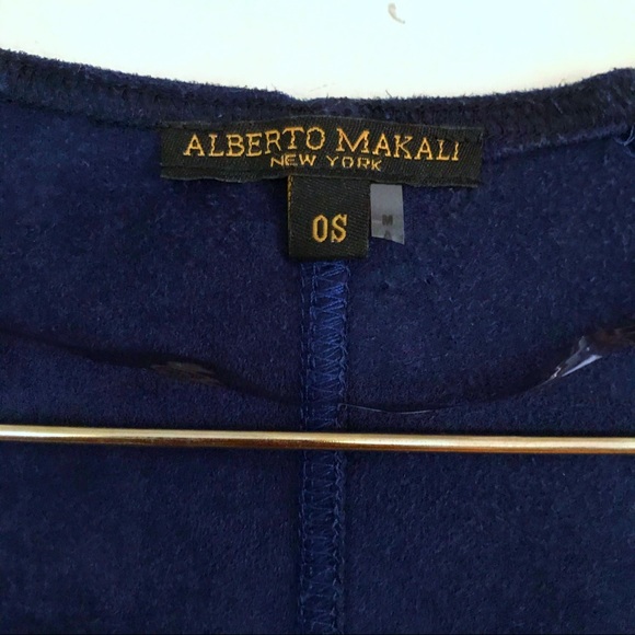 Alberto Makali NWOT Color Block Boho Vegan Suede Fringe Cape - Picture 6 of 6